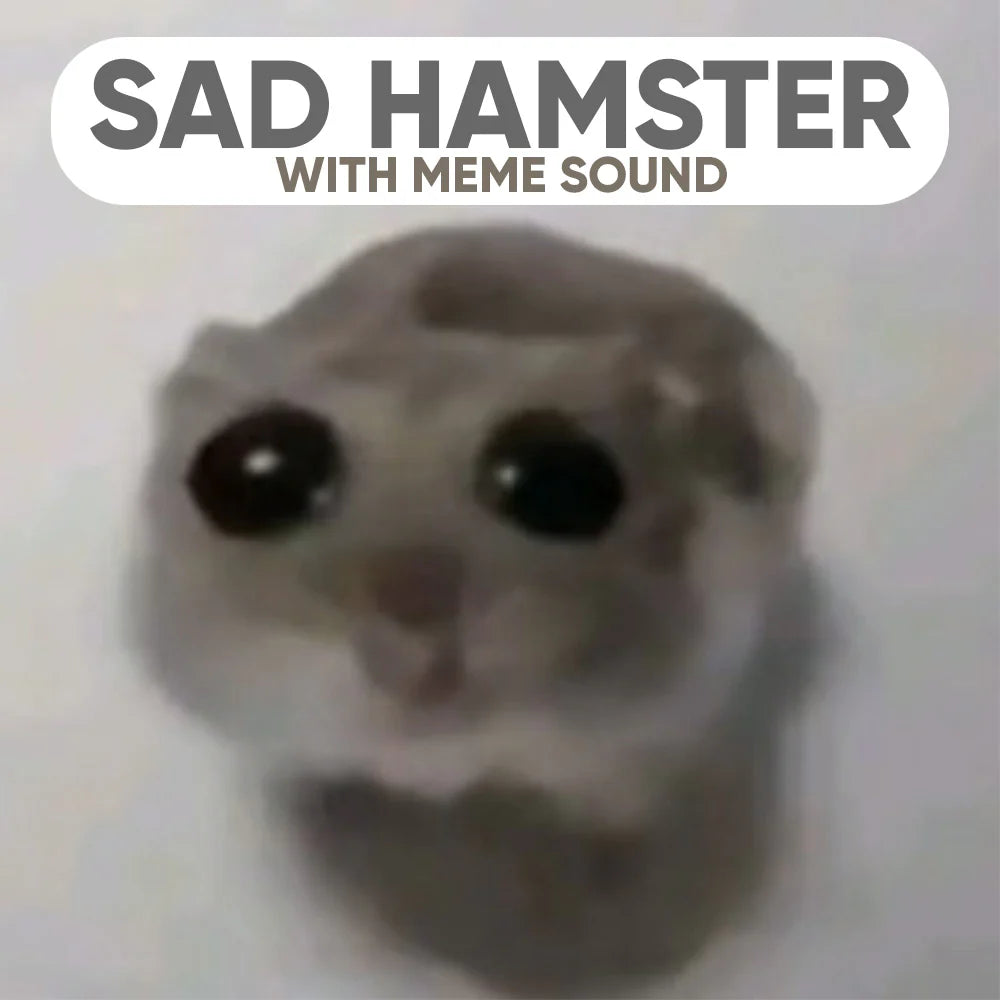 Hampter™ TikTok Sad Hamster With Meme Sound Handmade Small Crochet Hamster