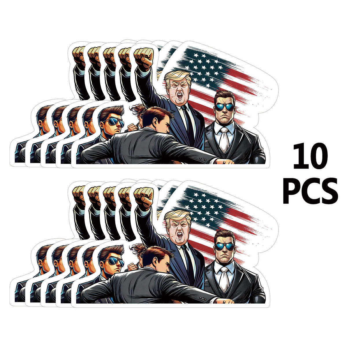 YINENA 100 Pcs I'll Be Back Stickers Funny Trump Sticker Trump 2024 Sticker Trump Funny Decal Trump Accessories Campaign Parody Sticker for Car Motorcycle Helmets Laptop Windshield Bumper Decor 2x3 In