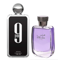 MEN SUMMER KIT 9pm hawas 2 in 1 set bundle best man perfume 3.4 oz 100ml