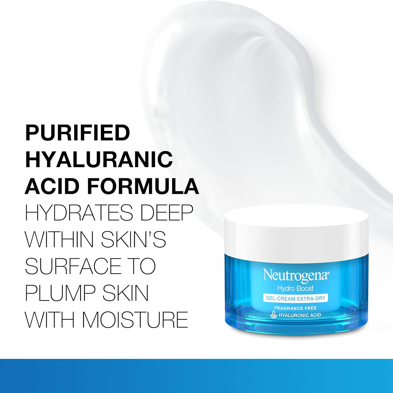 Neutrogena Hydro Boost Hyaluronic Acid Hydrating Face Moisturizer Gel-Cream to Hydrate and Smooth Extra-Dry Skin, 1.7 oz