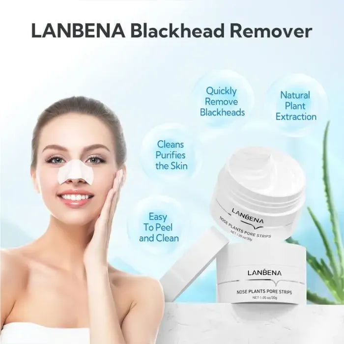 Best Seller LANBENA Blackhead Remover Strips, Deep Cleansing Nose Strips, Pore Strips Blackhead Remover for Face, Black Head Remover for Nose