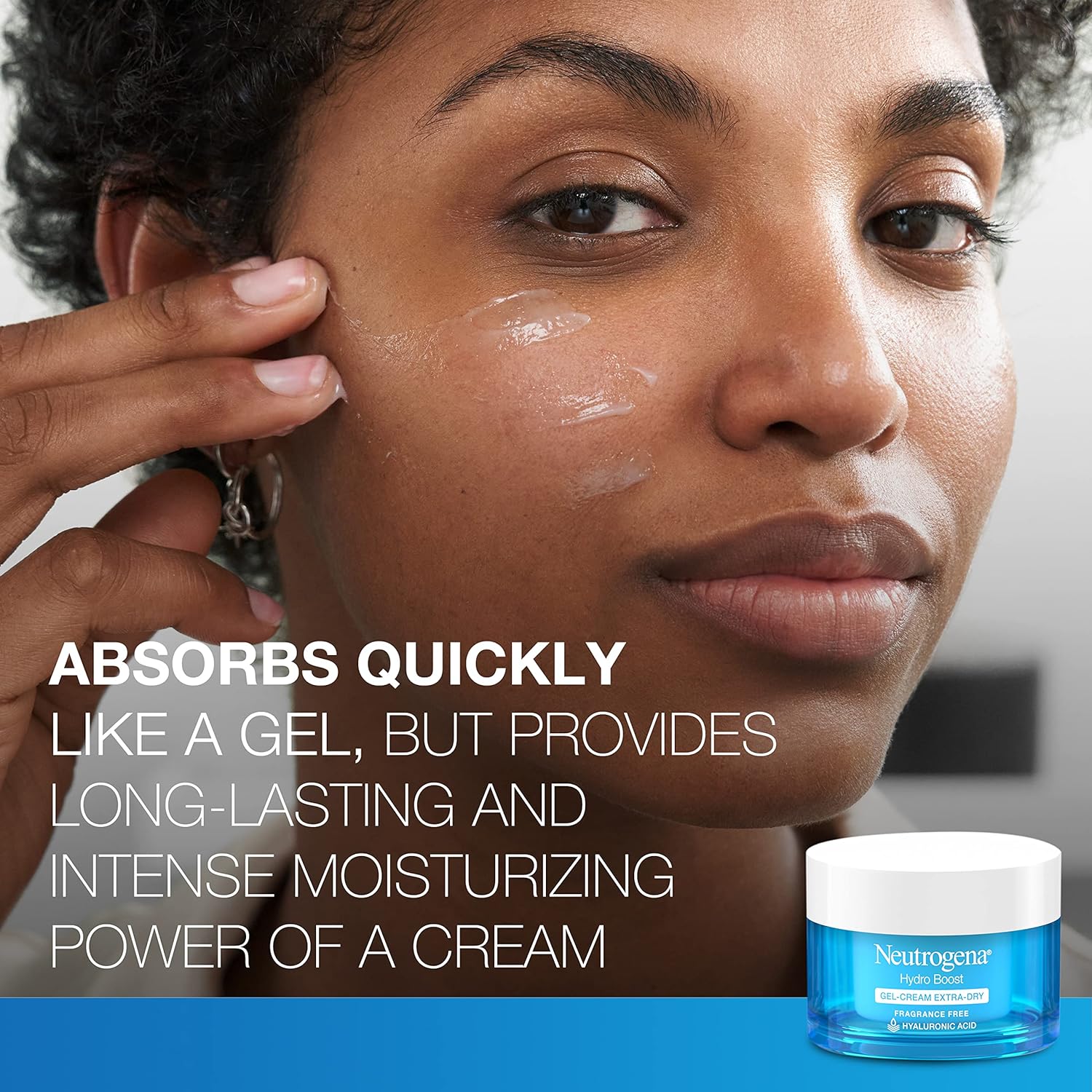 Neutrogena Hydro Boost Hyaluronic Acid Hydrating Face Moisturizer Gel-Cream to Hydrate and Smooth Extra-Dry Skin, 1.7 oz