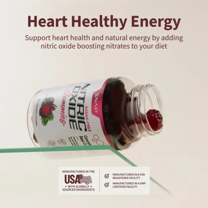 Nitric Oxide Gummies | Cherry Flavor | For Blood Pressure Support Supplement Dietary Edible