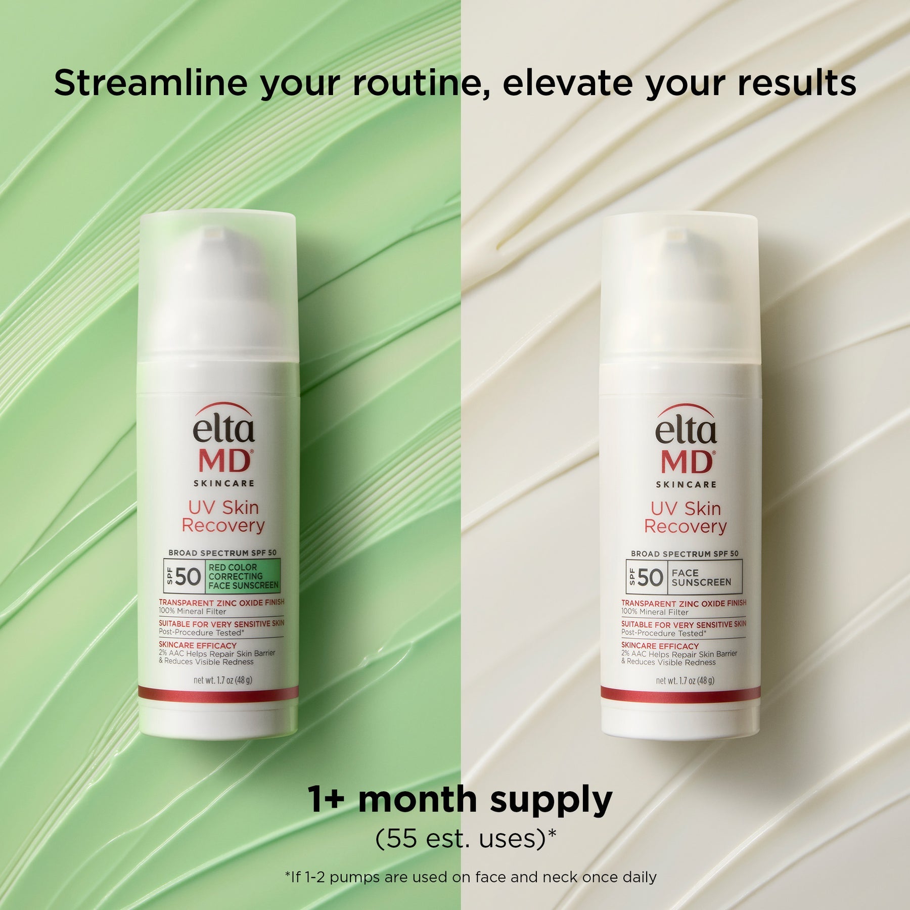 EltaMD UV Skin Recovery Red Color Correcting Green Tint Broad Spectrum SPF 50