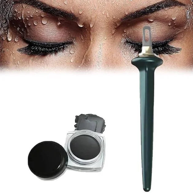 ANYHAS Eyeliner Applicator Kit, Eyeliner Guide With Eyeliner Cream Reusable Silicone Eye Liner Tool Waterproof Eyeliner Easy No-Skip Eyeliner Cosmetic Makeup