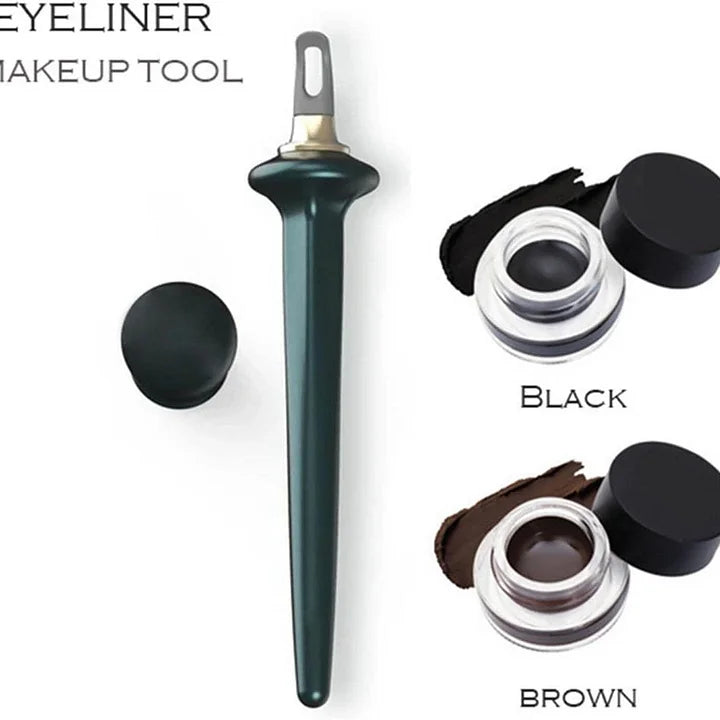 ANYHAS Eyeliner Applicator Kit, Eyeliner Guide With Eyeliner Cream Reusable Silicone Eye Liner Tool Waterproof Eyeliner Easy No-Skip Eyeliner Cosmetic Makeup