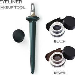 ANYHAS Eyeliner Applicator Kit, Eyeliner Guide With Eyeliner Cream Reusable Silicone Eye Liner Tool Waterproof Eyeliner Easy No-Skip Eyeliner Cosmetic Makeup