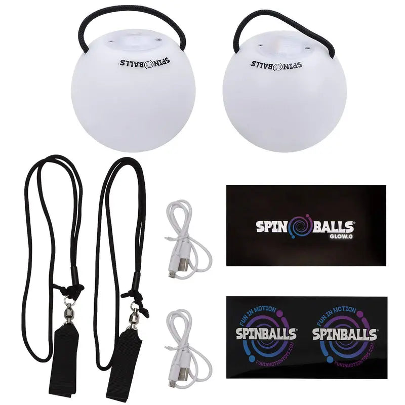 Spinballs LED Rechargeable Poi Set - Glow.0