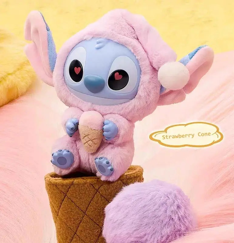 【Halloween gift】Disney Stitch - Themed Plushand Vinyl "Must-Eat -Even -When - Tired"Keychain: ldeal for Bag Decoration, Collecting, and Adding a Touch of Whimsy Fathersdaygift