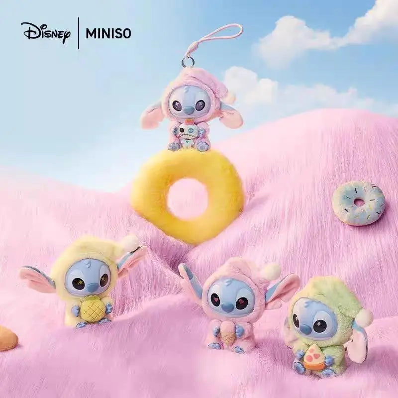 【Halloween gift】Disney Stitch - Themed Plushand Vinyl "Must-Eat -Even -When - Tired"Keychain: ldeal for Bag Decoration, Collecting, and Adding a Touch of Whimsy Fathersdaygift