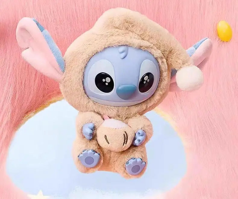 【Halloween gift】Disney Stitch - Themed Plushand Vinyl "Must-Eat -Even -When - Tired"Keychain: ldeal for Bag Decoration, Collecting, and Adding a Touch of Whimsy Fathersdaygift