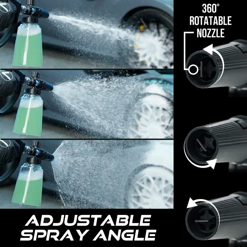 VIKING Professional Foam Cannon for Car, Adjustable Spray Nozzle, 1.1 Liter Soap Canister,1/4" Quick Connect Plug for Pressure Washer and Car Detailing Kit