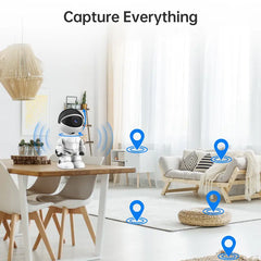 3MP 5G&2.4GHz WiFi Camera with Motion Detection and Two-Way Audio for Home Security - Wireless, Automatic Cable Monitoring Phone