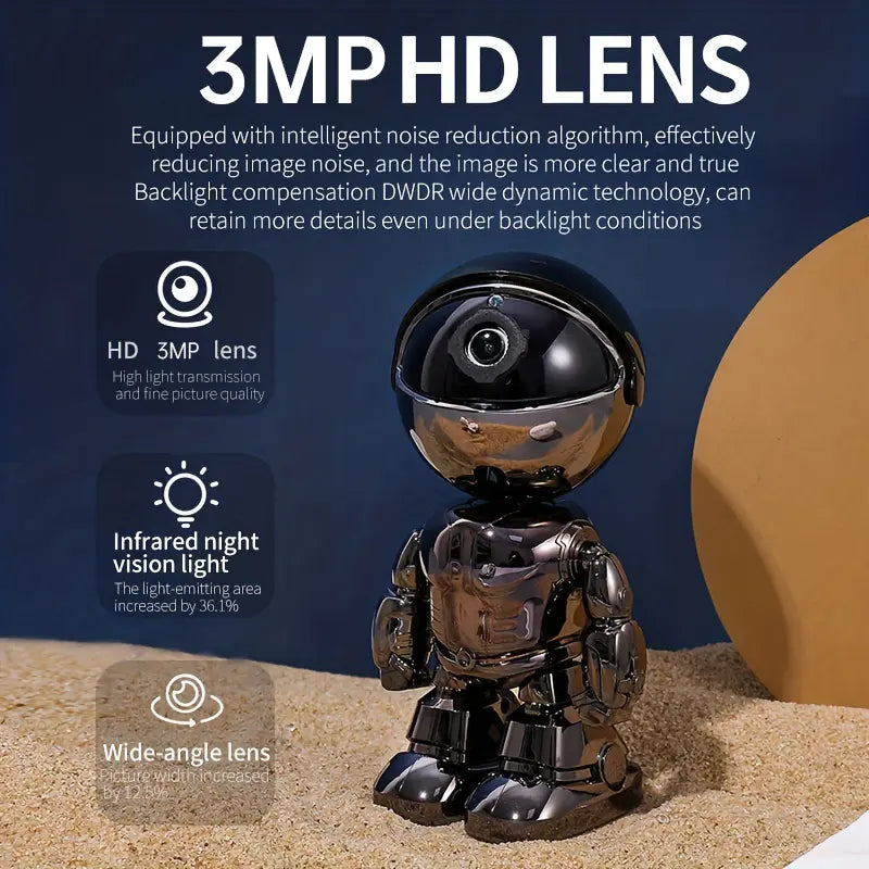 3MP 5G&2.4GHz WiFi Camera with Motion Detection and Two-Way Audio for Home Security - Wireless, Automatic Cable Monitoring Phone