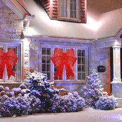 Best Choice Products Pre-Lit Christmas Bow,Large Outdoor LED Lighted Holiday Décor w/ 8Light Functions, Hook