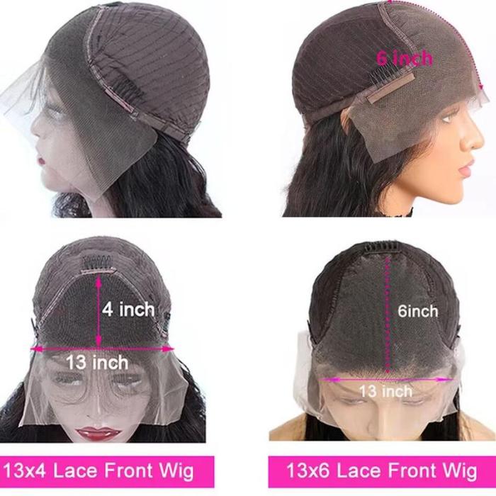 Body Wave 13x6 HD Lace Front Human Hair Wigs 200% density Pre plucked Lace Frontal Human Hair Wigs For Women With Baby Hair