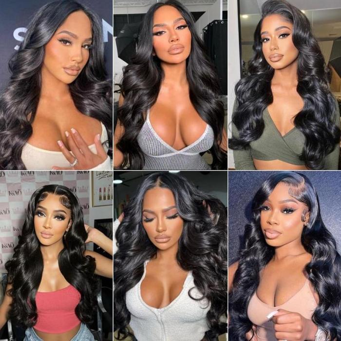 Body Wave 13x6 HD Lace Front Human Hair Wigs 200% density Pre plucked Lace Frontal Human Hair Wigs For Women With Baby Hair