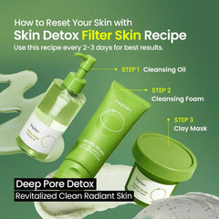 [beplain Official] Filter Skin Skin Detox Recipe Trio Setl Korea's No.1| Facial | Skin Repair | Cleanser l Korean Skincare | Foaml Clay Mask | Glow Kit | Special Porecare